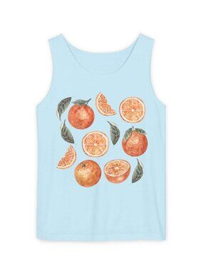 Oranges Tank Top 🍊✨ | Citrus Garden Summer Tank | Cottagecore Fruit Aesthetic